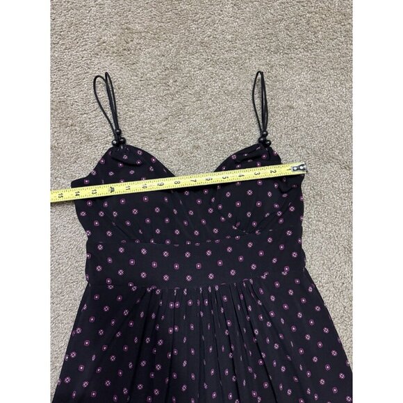 American Living Floral Paisley Purple Maxi Dress Strappy Beaded Beach Boho Sz 4 - Picture 14 of 14